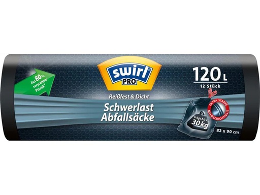 [90072147 471744] Swirl Schwerlast-Müllbeutel 120 l, 12 Stück