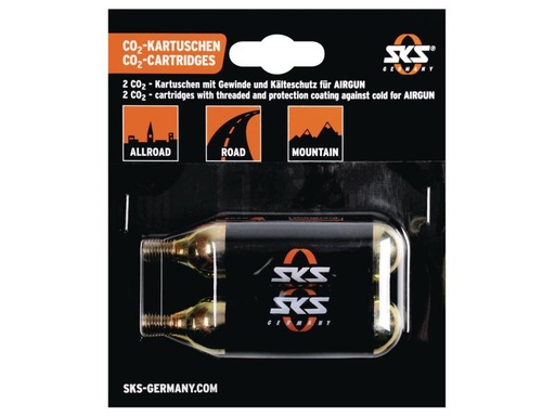 [90072271 409429] SKS Kartuschenpumpe CO2-Patronen Set 2 x 16 g