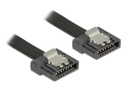 Delock SATA3-Kabel schwarz, Clip, flexibel, 10 cm