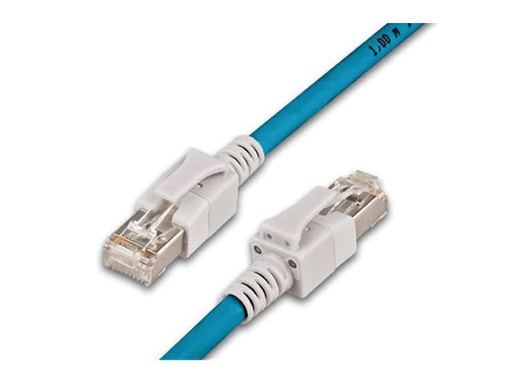 [90072300 293486] Wirewin Patchkabel RJ-45 - RJ-45, Cat 6A, S/FTP, 0.5 m, Blau