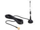 Delock GSM-Antenne SMA, 0.8-2.1GHz, 25cm SMA 3 dBi Rundstrahl