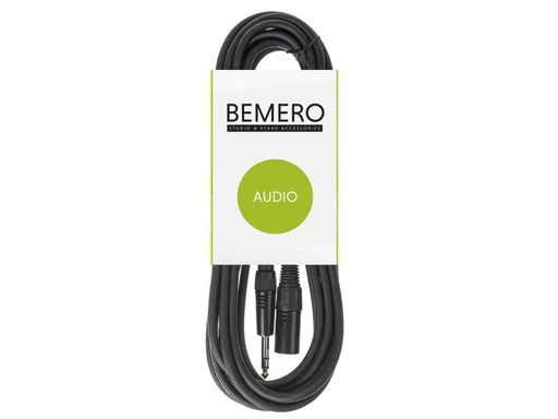 [90072701 889758] Bemero XLR-Kabel XLRm - 6.3 Klinken symmetrisch 6 m, Schwarz