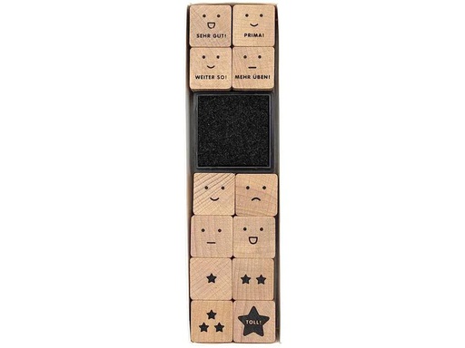 [90072855 1167163] Rico Design Stempelset Lehrer Smiley, Beige