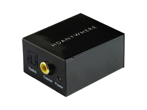 [90072866 1033166] HDANYWHERE Konverter Audio DAC Digital zu Analog, Koax/Toslink – Cinch