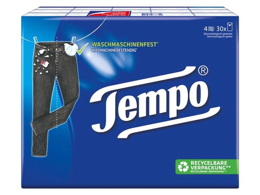 [90073013 479345] Tempo Taschentücher Classic 4-lagig 30 x 10 Stück