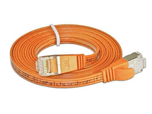 [90073093 413876] SLIM Slimpatchkabel RJ-45 - RJ-45, Cat 6, STP, 0.15 m, Orange