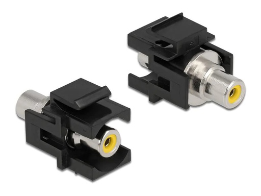 [90073146 1192225] Delock Keystone-Modul Cinch-Buchse auf Cinch-Buchse Gelb / Schwarz