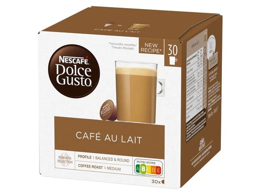 [90073275 1084070] Nescafé Kaffeekapseln Dolce Gusto Café Au Lait 30 Stück