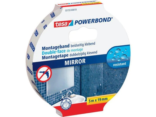 [90073344 339075] tesa Montageband Powerbond 19 mm x 5 m, Weiss