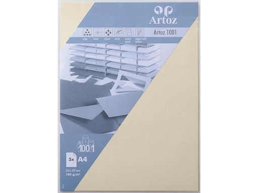 [90073672 249630] Artoz Schreibpapier 1001 A4 100 g/m² Chamois, 5 Blatt