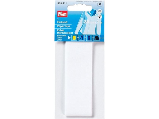 [90073906 1174993] Prym Flickstoff 3.5 x 100 cm, aufbügelbar, Weiss