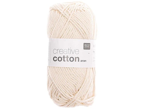 [90074042 945265] Rico Design Wolle Creative Cotton Aran 50 g Nature