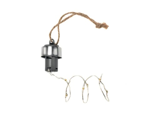 [90074191 824007] Glorex Lichterkette für Flaschen 10 cm, Silber
