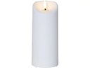 Star Trading LED-Kerze Pillar Flamme Ø 7.5 x 18 cm, Weiss