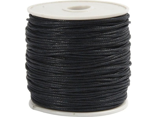 [90074273 892694] Creativ Company Baumwollband 1 mm, Schwarz, 40 m