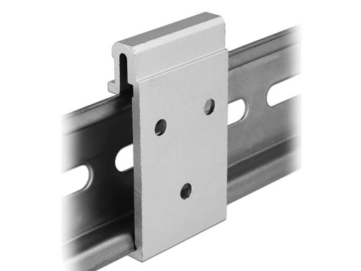 [90007417 899833] Delock Montageset Aluminium Clip 27 mm  für Hutschiene