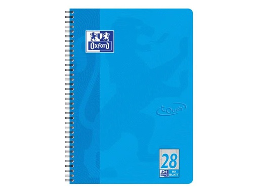 [90007430 793294] Oxford Notizheft Touch Collegeblock, A4, Kariert, Meerblau