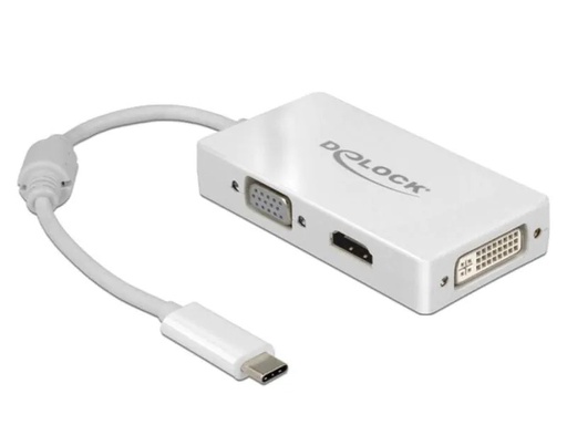 [90074520 814747] Delock Multiadapter 63924   USB-C - DVI-D/HDMI/VGA