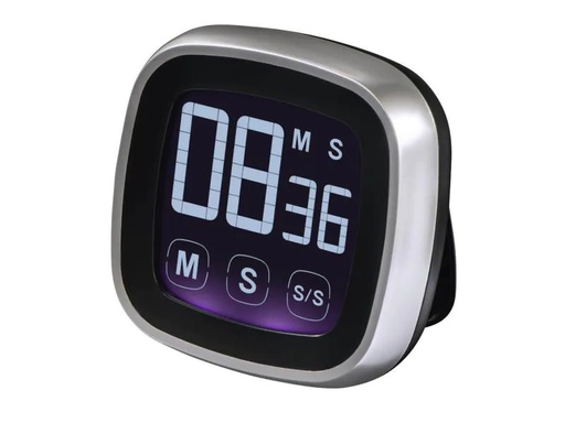 [90007468 974032] Xavax Küchentimer Touch Schwarz/Silber