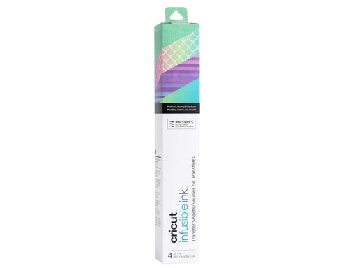 [90074896 1005205] Cricut Aufbügelfolie Infusible Ink Mermaid Rainbow 4 Stück