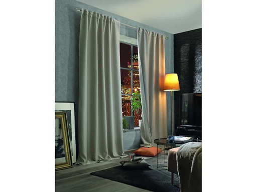 [90074989 1177336] Stotz Decor AG Nachtvorhang mit Faltenband Maloja 135 cm x 160 cm, Natur