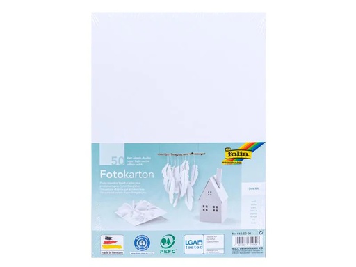 [90075086 1098816] Folia Fotokarton A4, 300 g/m², 50 Blatt, Weiss
