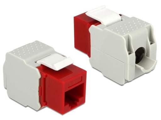[90075491 725403] Delock Keystone-Modul RJ-45 Cat.6, UTP Rot