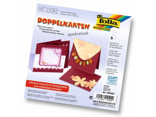 [90075547 565731] Folia Blankokarte 220 g/m² quadratisch Bordeaux