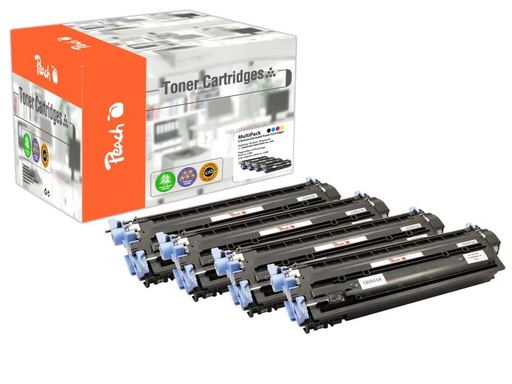 [90075596 330358] Peach Tonerset HP Nr. 124A (Q6001-4 ) BK, C, M, Y