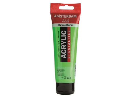 [90075728 995991] Amsterdam Acrylfarbe Standard 672 Reflexgrün Halbtransp, 120 ml
