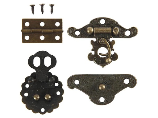 [90075729 1103878] Creativ Company Beschlag Set, 10-teilig, Antikgold