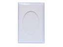 Folia Passepartout-Karten 220g/m2  oval Perlweiss