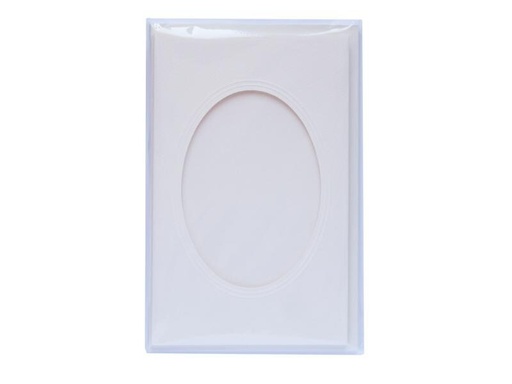 [90075745 565685] Folia Passepartout-Karten 220g/m2  oval Perlweiss