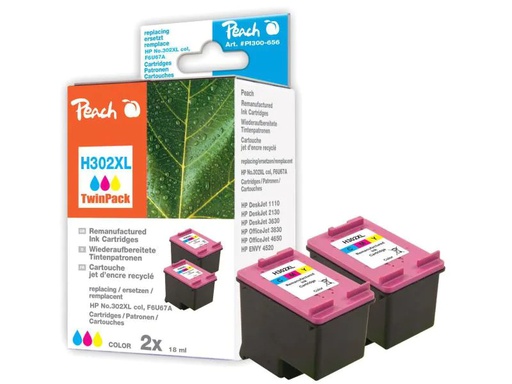 [90075874 513756] Peach Tintenset HP Nr. 302XL (F6U67A)