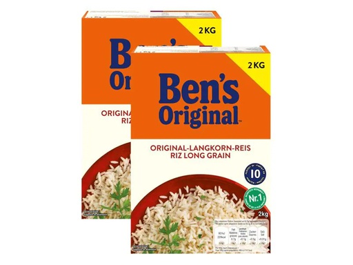 [90000052 802713] Ben's Original Reis Langkorn 2 x 2 kg