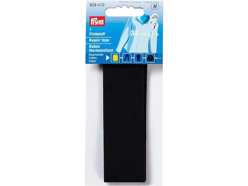 [90076096 1174992] Prym Flickstoff 3.5 x 100 cm, aufbügelbar, Schwarz