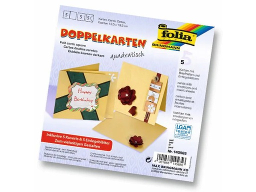 [90076119 565737] Folia Blankokarte 220 g/m² quadratisch Gold