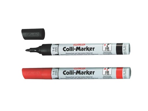 [90076154 1170334] Herlitz Flipchart-Marker Colli 1-4 mm, 2 Stück, Rot/Schwarz