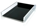 WEDO Ablagekorb Exklusiv-Serie Schwarz/Transparent
