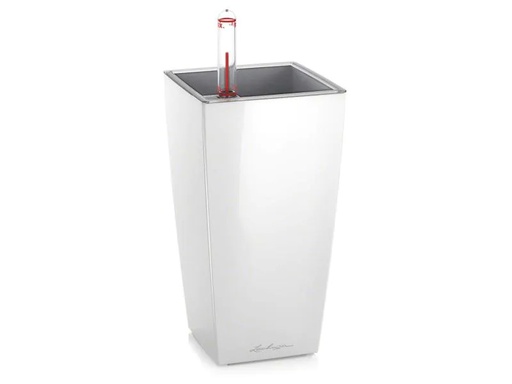 [90000738 411976] Lechuza Kräutertopf Mini Cubi Premium 9 Weiss hochglanz