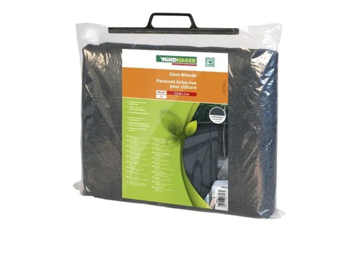 [90076371 601795] Windhager Sichtschutz Zaunblende 1,2x5m, Anthrazit, SB-Tasche