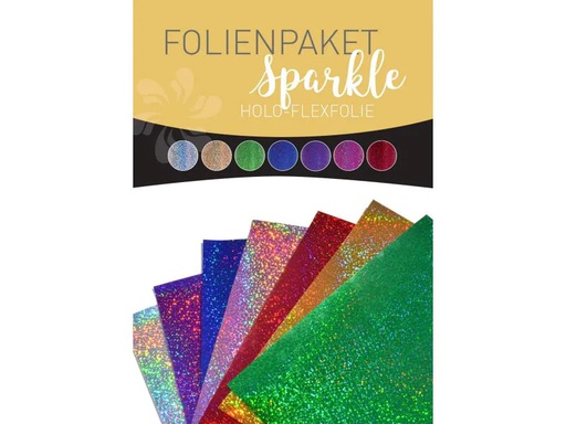 [90007635 654097] Stahls Aufbügelfolie Flex Set Sparkle Mehrfarbig