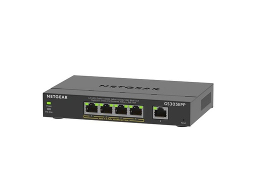 [90076599 1134544] Netgear PoE+ Switch GS305EPP-100PES 5 Port