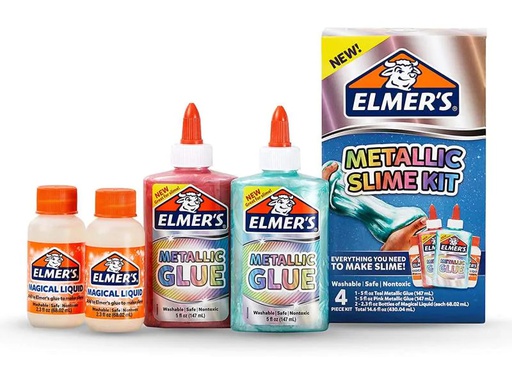[90076790 1055747] Elmers Bastelkleber Slime Kit Metallic 4-teilig