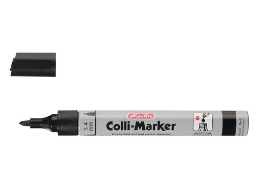 [90077090 1170328] Herlitz Flipchart-Marker Colli 1-4 mm, 10 Stück, Schwarz