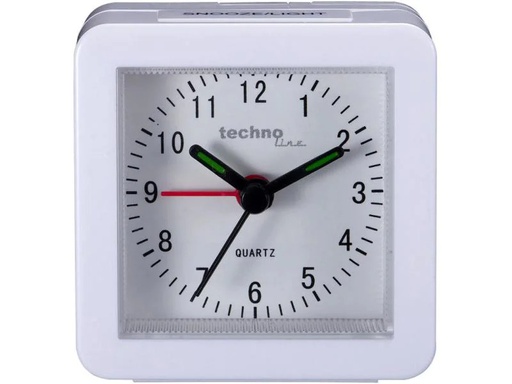 [90077104 729290] Technoline Klassischer Wecker MODELL SC WHITE Quarzuhr
