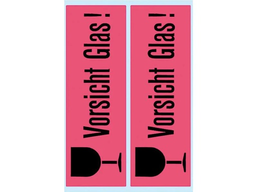 [90077325 1060482] Herma Stickers Text-Etiketten 39 x 118 mm Vorsicht Glas