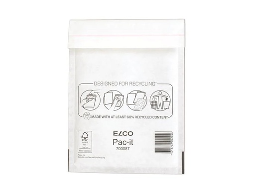 [90077357 101686] ELCO Luftpolstertasche 17 cm x 22 cm Weiss, 100 Stück