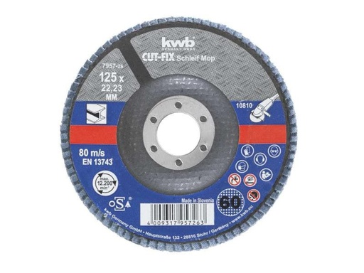 [90077365 492660] kwb Schleifscheibe Metall 125 mm K60