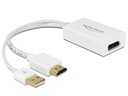 Delock Adapter HDMI – DisplayPort Weiss, 4K, USB-Strom